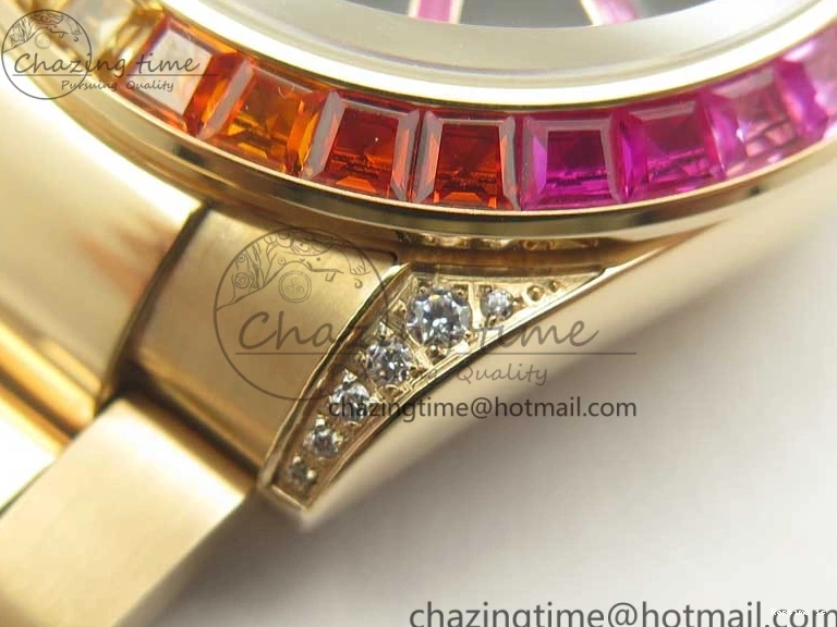 1230 Daytona 116595RBOW RG Rainbow Crystal BLF Best Edition Black Dial on RG Bracelet A RelaxedFit 3353